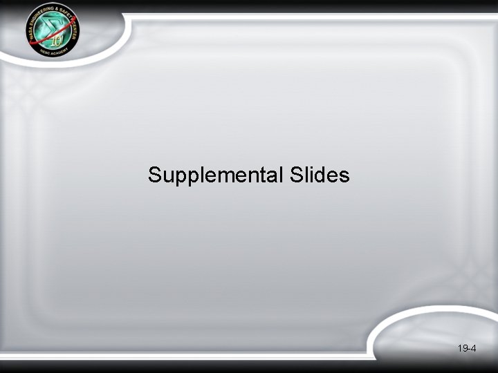 Supplemental Slides 19 -4 Supplemental Slides 19 -4