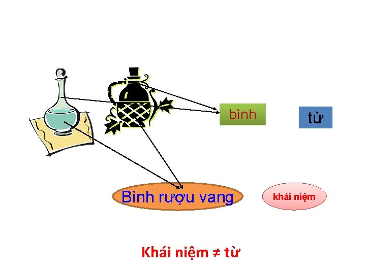 bình Bình rượu vang Khái niệm ≠ từ từ khái niệm 