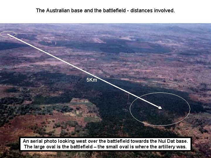 The Australian base and the battlefield - distances involved. THIS SLIDE AND PRESENTATION WAS