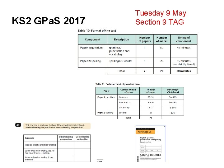 KS 2 GPa. S 2017 Tuesday 9 May Section 9 TAG 