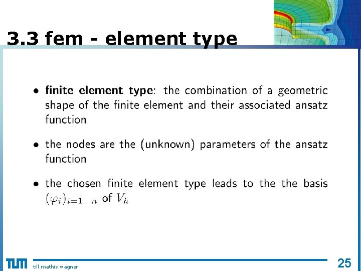 3. 3 fem - element type till mathis wagner 25 