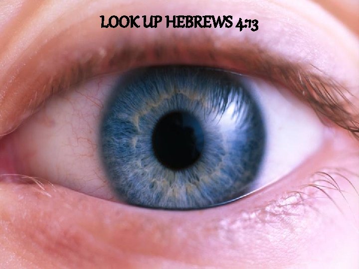 LOOK UP HEBREWS 4: 13 