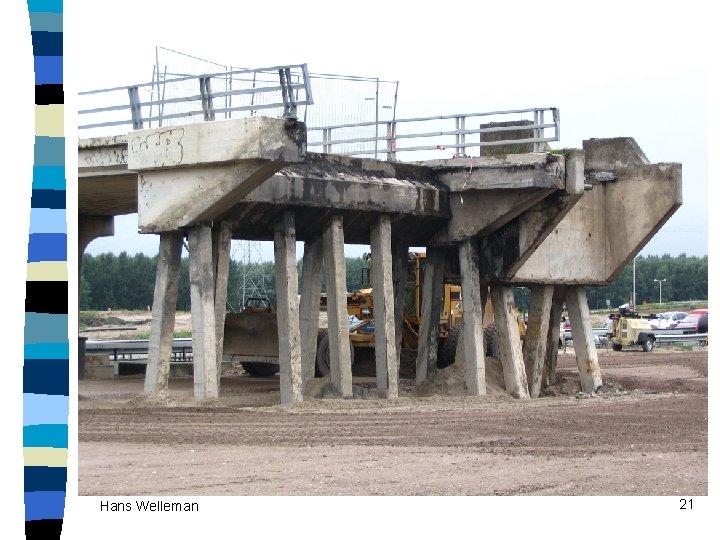 VOORBEELD : VIADUCT A 4 scharnierende oplegging ligger pendel Model voor de ligger rol