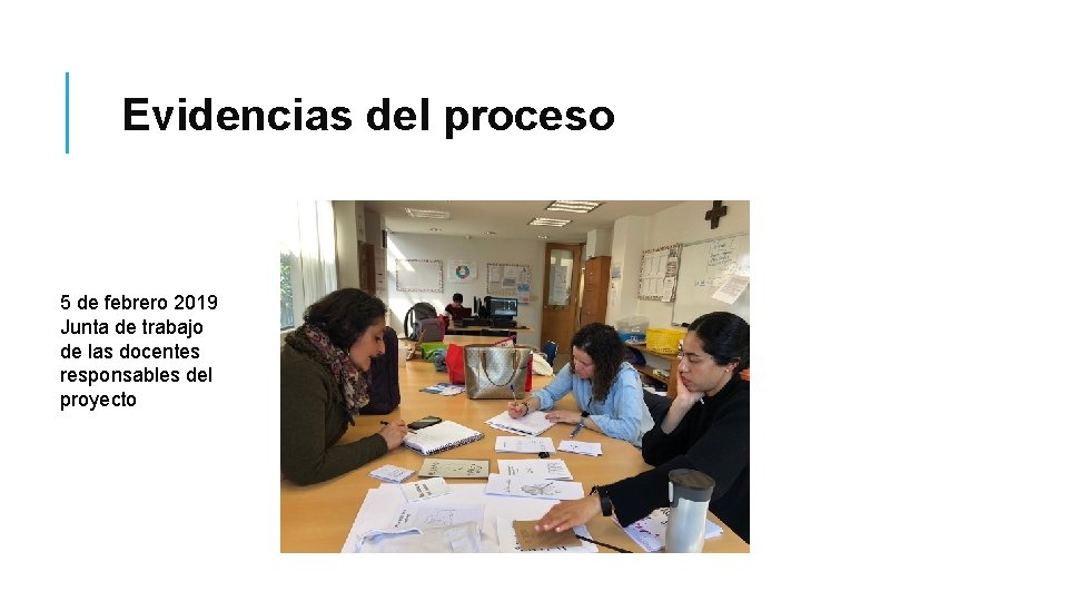 Evidencias del proceso 5 de febrero 2019 Junta de trabajo de las docentes responsables