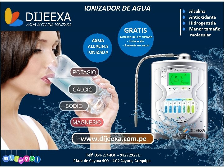 IONIZADOR DE AGUA GRATIS AGUA ALCALINA IONIZADA - Sistema de pre filtrado - Instalación