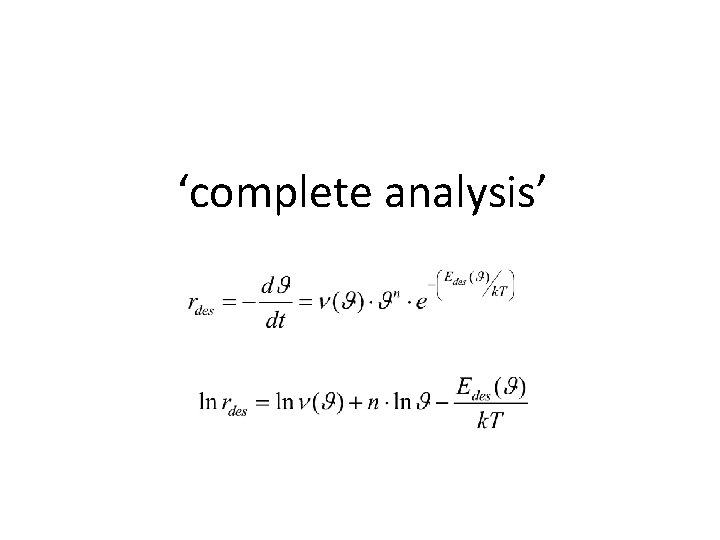 ‘complete analysis’ 