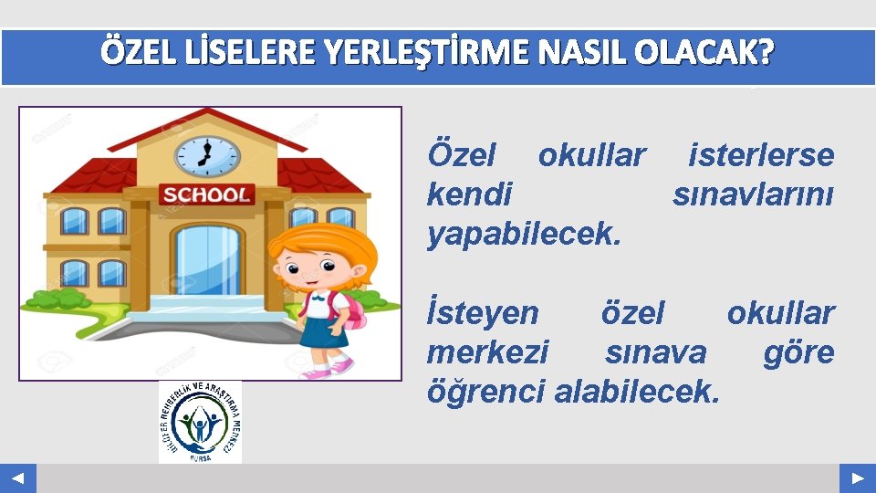 ÖZEL LİSELERE YERLEŞTİRME NASIL OLACAK? Your Log o COMPANY NAME ABS. COM Özel okullar