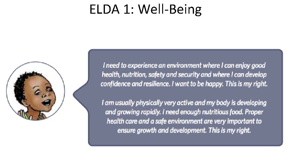 ELDA 1: Well-Being 