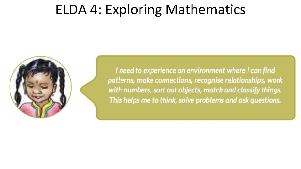 ELDA 4: Exploring Mathematics 