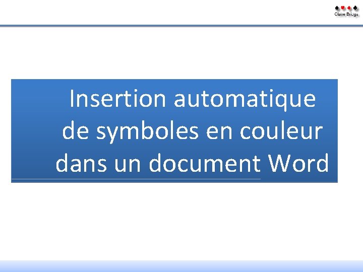 Insertion automatique de symboles en couleur dans un document Word 