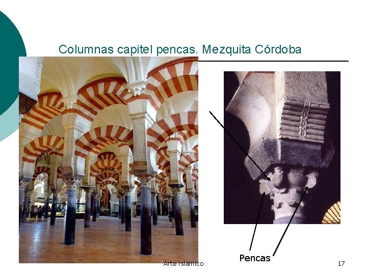 Columnas capitel pencas. Mezquita Córdoba Arte islámico Pencas 17 