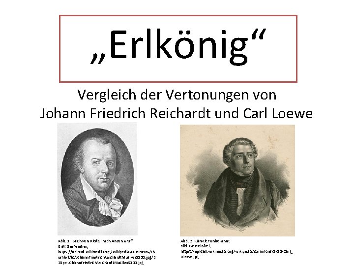 „Erlkönig“ Vergleich der Vertonungen von Johann Friedrich Reichardt und Carl Loewe Abb. 1: Stich „Erlkönig“ Vergleich der Vertonungen von Johann Friedrich Reichardt und Carl Loewe Abb. 1: Stich