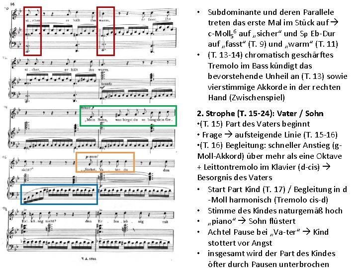  • Subdominante und deren Parallele treten das erste Mal im Stück auf c-Moll
