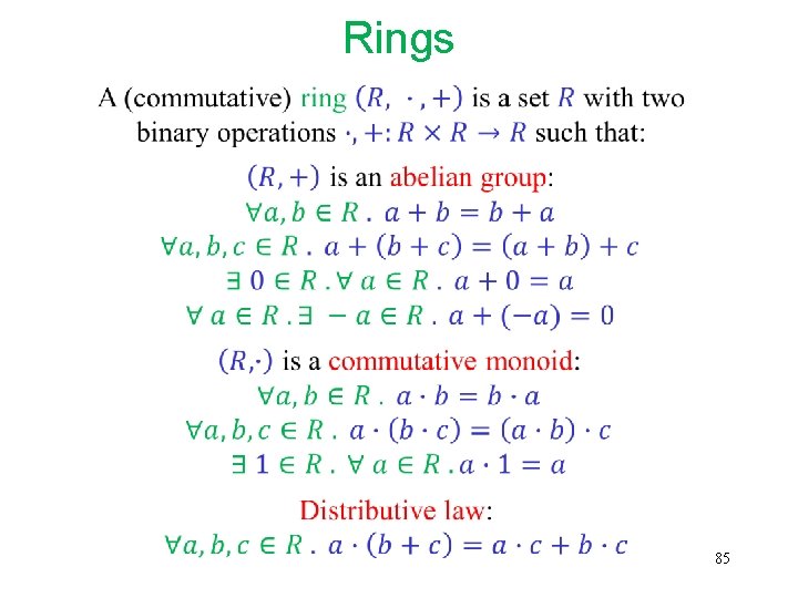Rings 85 Rings 85