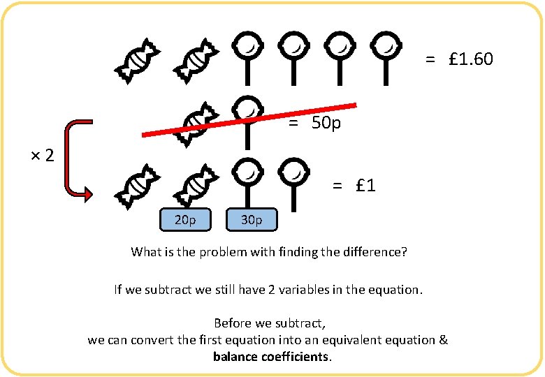 = £ 1. 60 = 50 p × 2 = £ 1 20 p