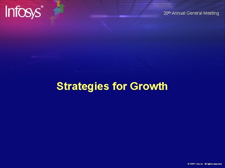 20 th Annual General Meeting Strategies for Growth © 2001 Infosys All rights reserved