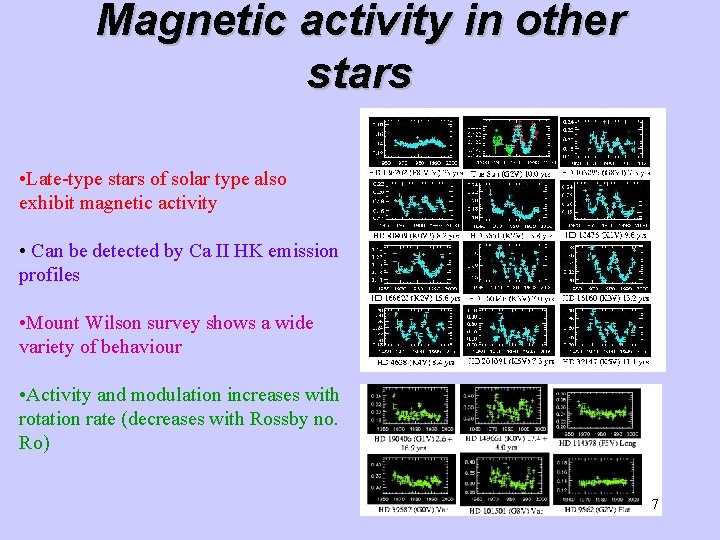 Magnetic activity in other stars • Late-type stars of solar type also exhibit magnetic Magnetic activity in other stars • Late-type stars of solar type also exhibit magnetic