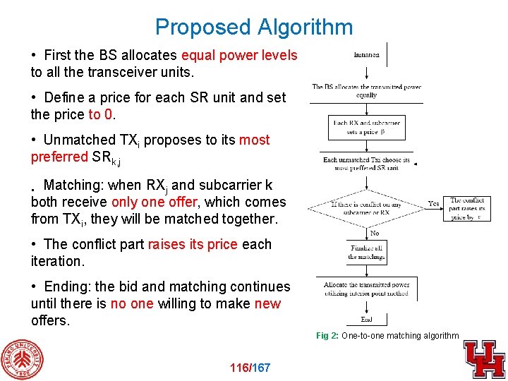 Proposed Algorithm • First the BS allocates equal power levels to all the transceiver