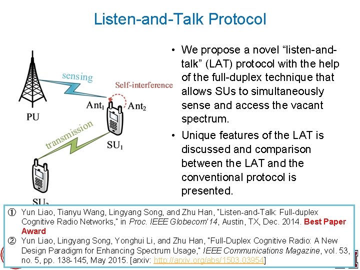 Listen-and-Talk Protocol • We propose a novel “listen-andtalk” (LAT) protocol with the help of