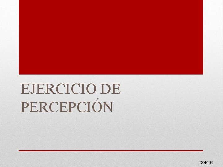 EJERCICIO DE PERCEPCIÓN COM 08 