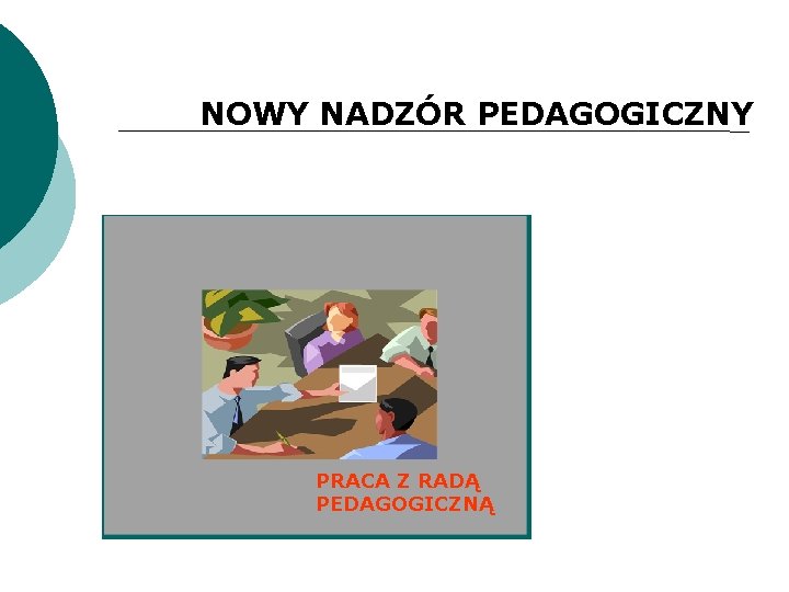 NOWY NADZÓR PEDAGOGICZNY PRACA Z RADĄ PEDAGOGICZNĄ 