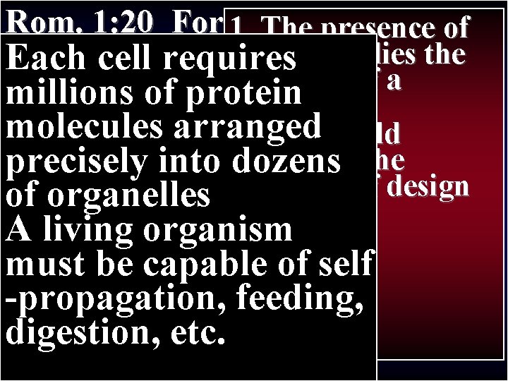 Rom. 1: 20 For 1. since creation Thethe presence of Paul’s First Journey II