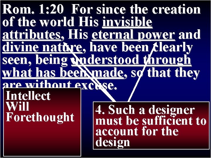 Rom. 1: 20 For since the creation Paul’s Journey II of the world. First