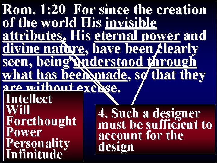 Rom. 1: 20 For since the creation Paul’s Journey II of the world. First