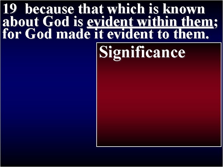 19 because that which is known Paul’s First Journey II ; about God is