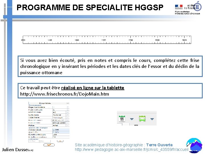 PROGRAMME DE SPECIALITE HGGSP Si vous avez bien écouté, pris en notes et compris