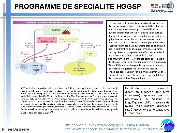 PROGRAMME DE SPECIALITE HGGSP Le souverain est omnipotent, maître et propriétaire de tout et