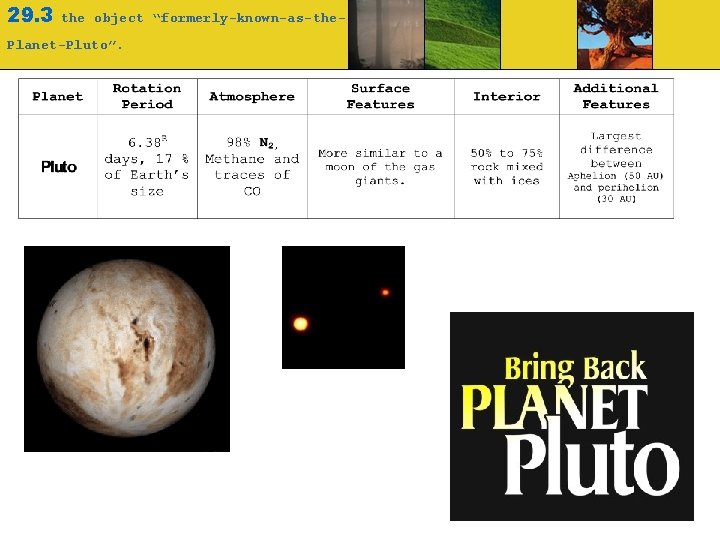 29. 3 the object “formerly-known-as-the- Planet-Pluto”. 