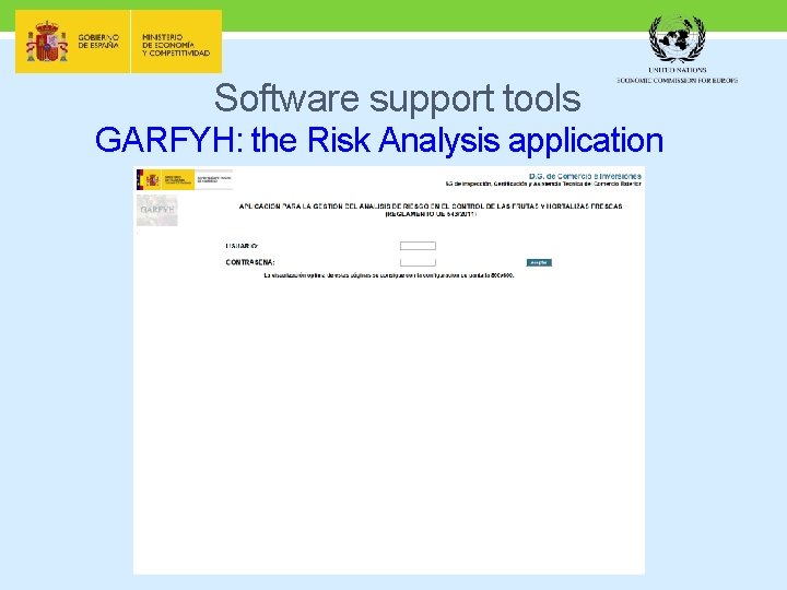 Software support tools GARFYH: the Risk Analysis application 