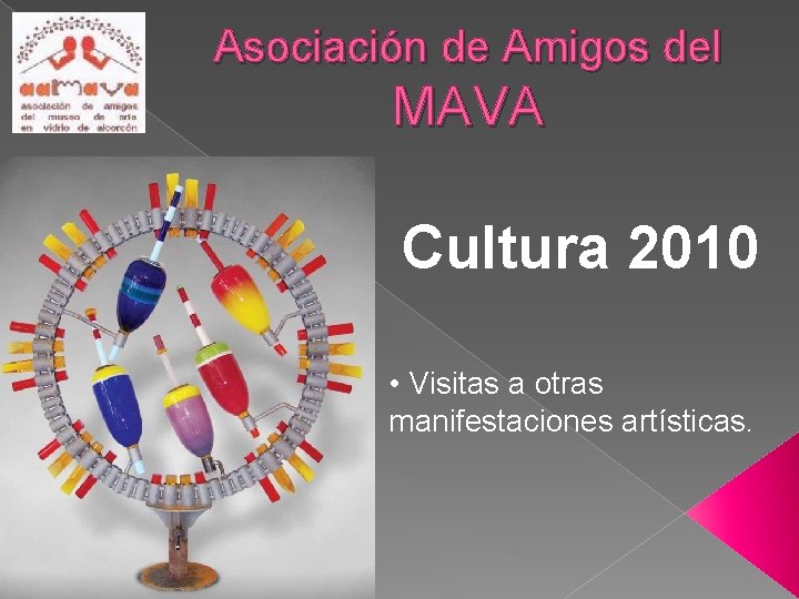 Asociación de Amigos del MAVA Cultura 2010 • Visitas a otras manifestaciones artísticas. 
