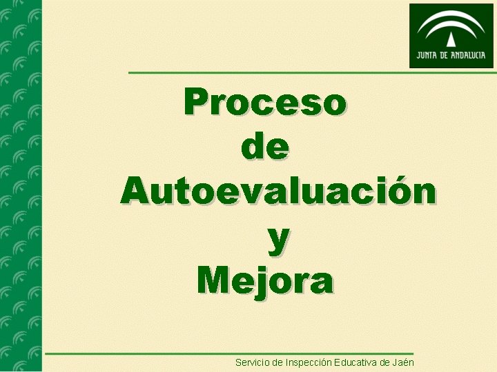 Proceso de Autoevaluación y Mejora Servicio de Inspección Educativa de Jaén 