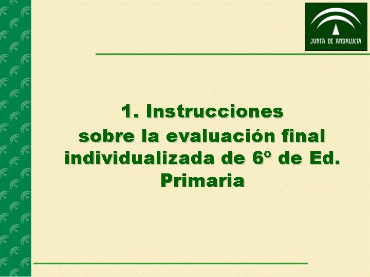 1. Instrucciones sobre la evaluación final individualizada de 6º de Ed. Primaria 