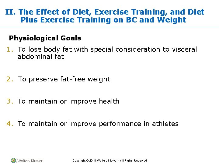 II. The Effect of Diet, Exercise Training, and Diet Plus Exercise Training on BC