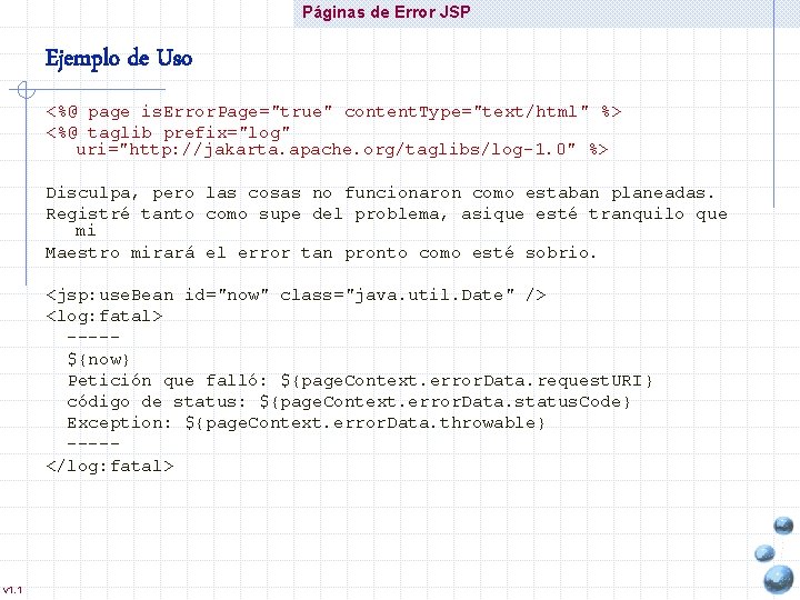 Páginas de Error JSP Ejemplo de Uso <%@ page is. Error. Page="true" content. Type="text/html"