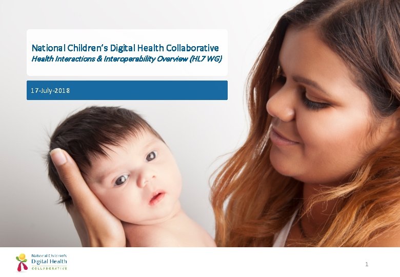 National Children’s Digital Health Collaborative Health Interactions & Interoperability Overview (HL 7 WG) 17