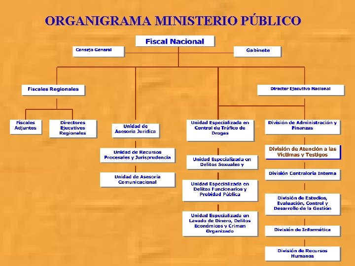 ORGANIGRAMA MINISTERIO PÚBLICO II SEMINARIO INTERAMERICANO SOBRE GÉNERO Y JUSTICIA 
