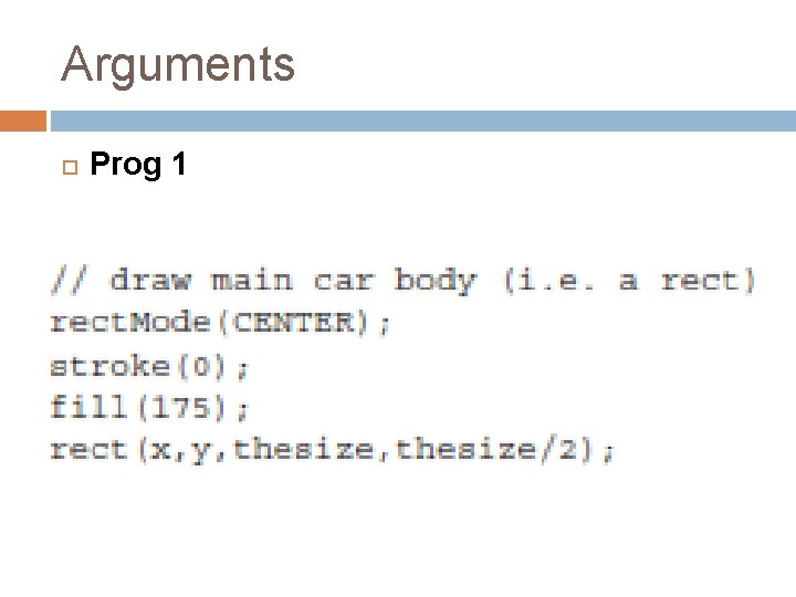 Arguments Prog 1 