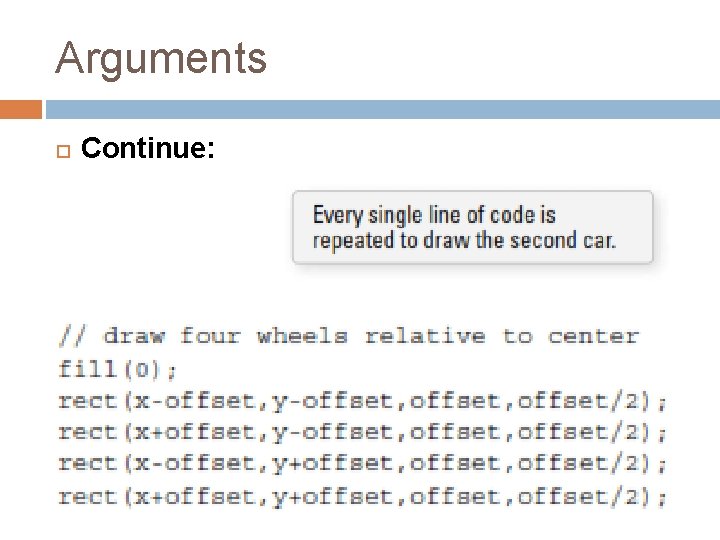 Arguments Continue: 