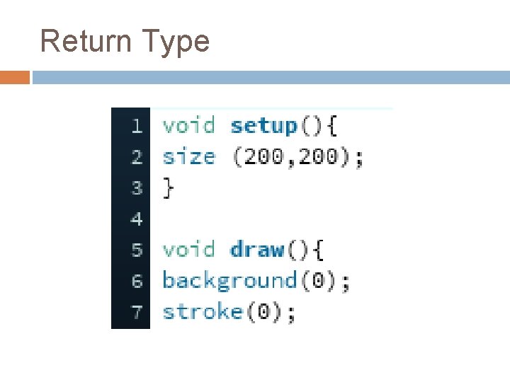 Return Type 