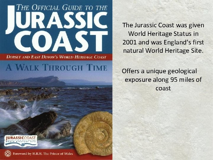 The Jurassic Coast was given World Heritage Status in 2001 and was England’s first
