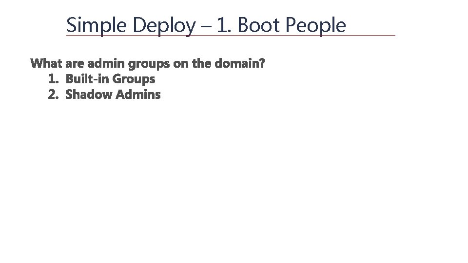 Simple Deploy – 1. Boot People 