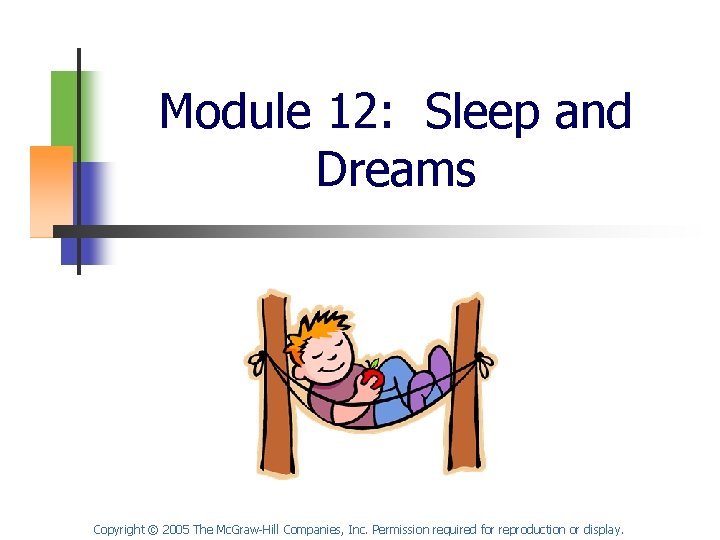 Module 12 Sleep and Dreams Copyright 2005 The