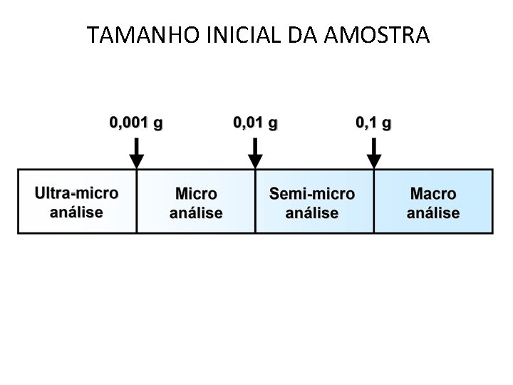 TAMANHO INICIAL DA AMOSTRA TAMANHO INICIAL DA AMOSTRA