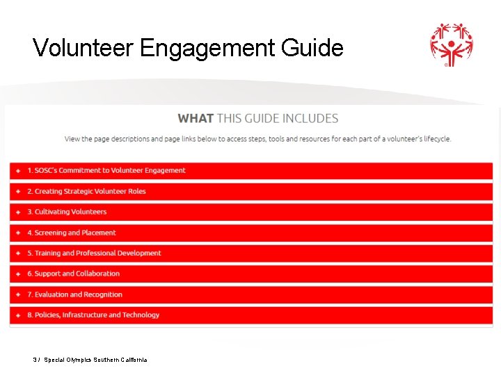 Volunteer Engagement Guide 3 / Special Olympics Southern California 