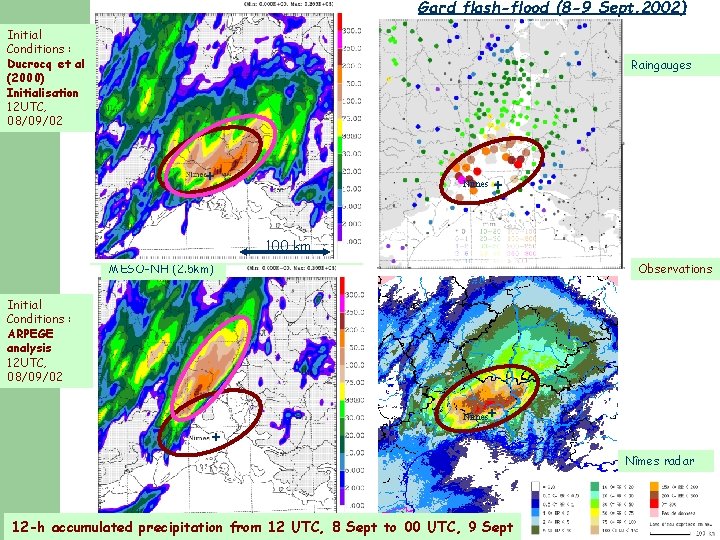 Gard flash-flood (8 -9 Sept. 2002) Initial Conditions : Ducrocq et al (2000) Initialisation