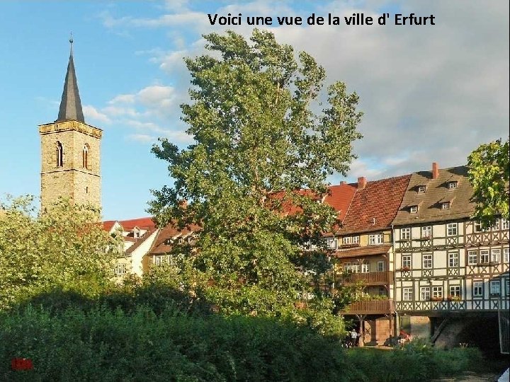 Voici une vue de la ville d' Erfurt 